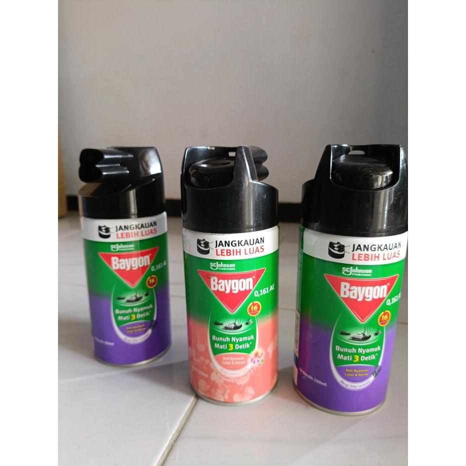 ` (3PCS) Baygon 200 ml / Baygon semprot 200 ml / Baygon spray 200ml / Baygon / Obat nyamuk baygon