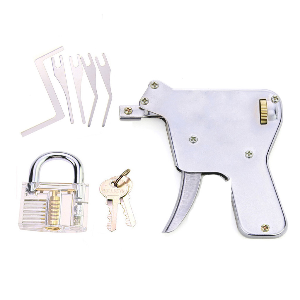 2025 New 4-in-1 Lockpick Training Kit for Beginner,Include Transparent Lock/Lockpick Tools/Tension