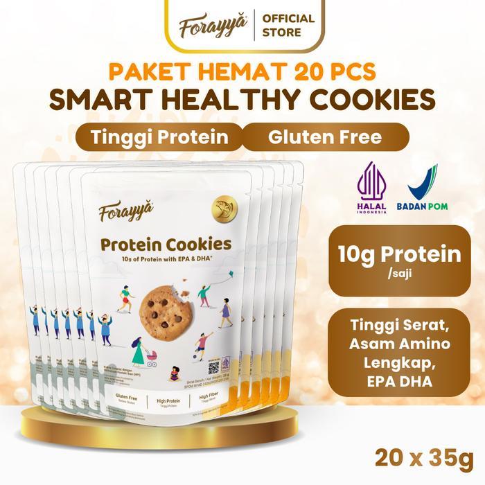 20 pcs - Forayya High Protein Cookies dengan DHA dan EPA