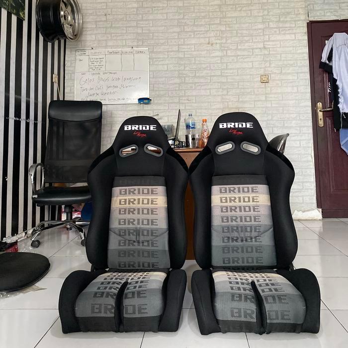 Jok racing bride lowmax hitam gradasi/jok mobil balap
