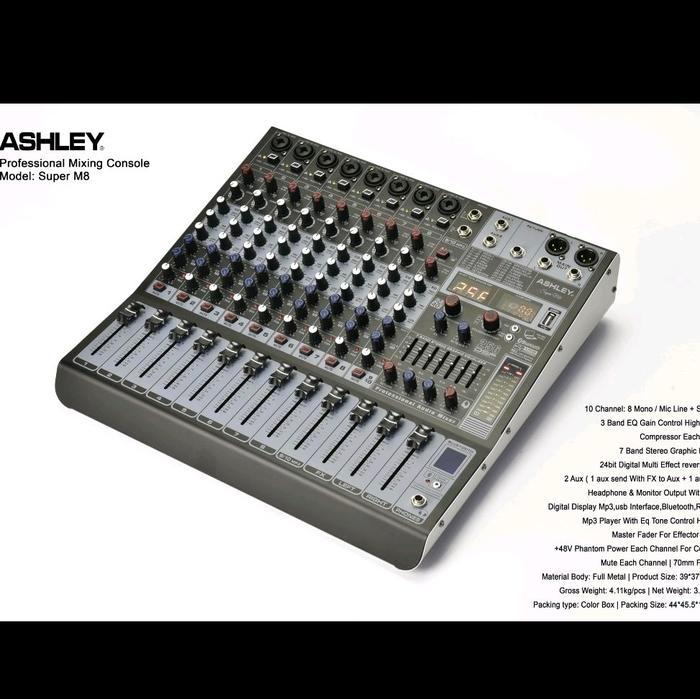 Mixer Ashley Super M8 8Ch New Compressor