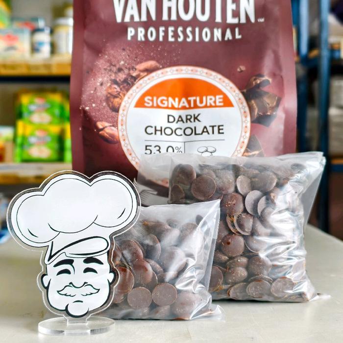 Van Houten Couverture Dark Chocolate 53% / Dark Coklat Couverture 100Gr, 250Gr