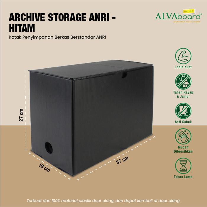 KARDUS DOKUMEN ARSIP ALVABOARD BOX STANDAR BI UKURAN 37X19X27 CM (P X L X T)