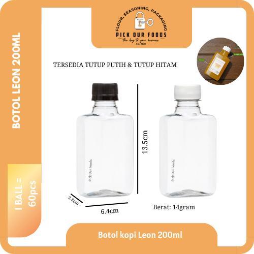 BOTOL LEON 200ML BOTOL PLASTIK 200ML LEON BOTOL KOPI UNIK BOTOL PET 200ML