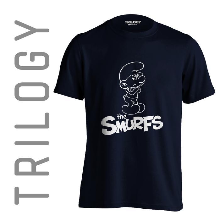Kaos Premium Brand Trilogy Cartoon Grumpy Smurf Tshirt