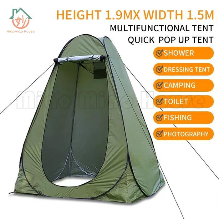 Tenda Mandi Luar Ruangan Portabel Mudah Dipasang - Tenda Privasi Ruang Ganti - Outdoor, Camping
