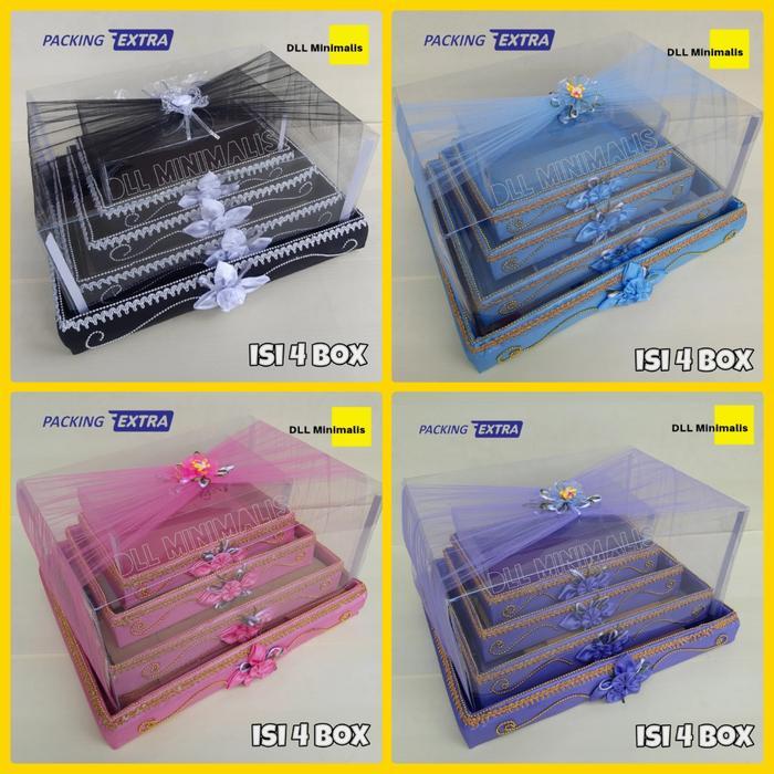KOTAK HANTARAN/KOTAK SESERAHAN/BOX HANTARAN 1 SET ISI 4 BOX