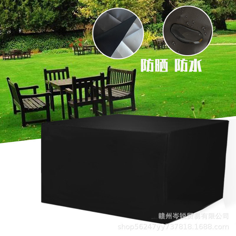 Cover Meja Kursi Taman BBQ Pelindung Furnitur Outdoor Terbuat dari Oxford Polyester Anti Debu Anti A