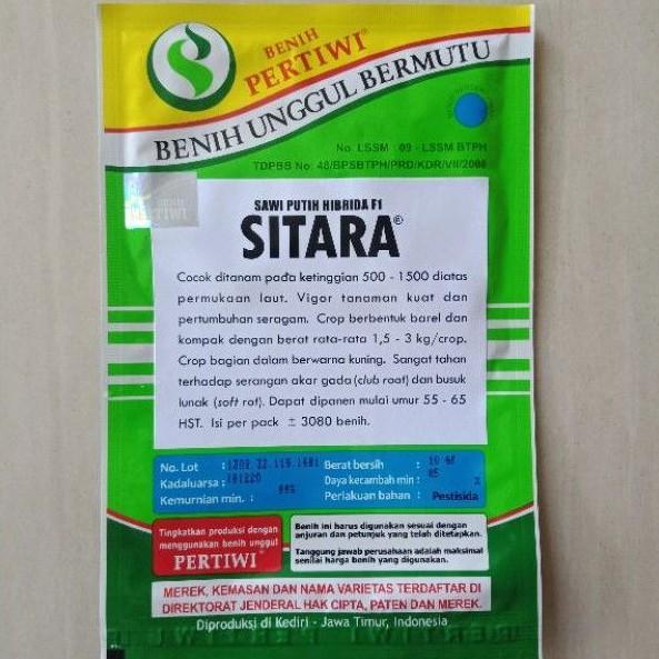 10 gr Benih Sawi Putih Jumbo SITARA Bibit Petsai Dataran Menengah Atas