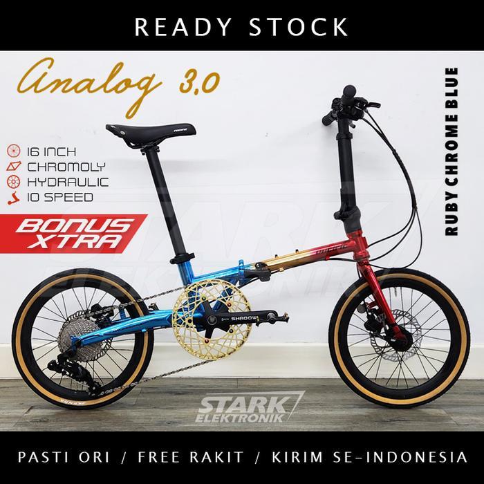 TERLARIS ANALOG 3.0 Chromoly Sepeda Lipat Folding Bike Selamat Berbelanja