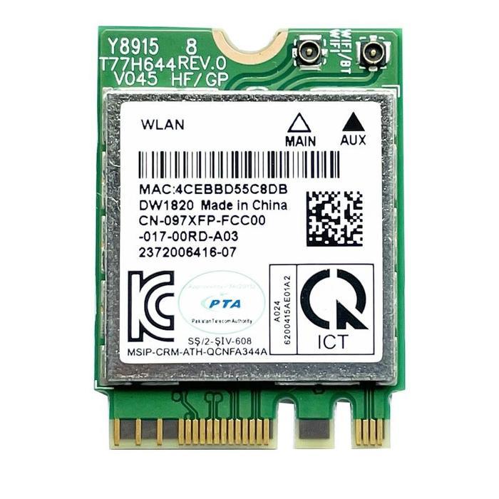 Wifi 5 Ac Card Qualcomm Atheros Dw1820 Qcnfa344A Bluetooth 4.1 Dual Band Wlan Wireless Ngff M2 2230