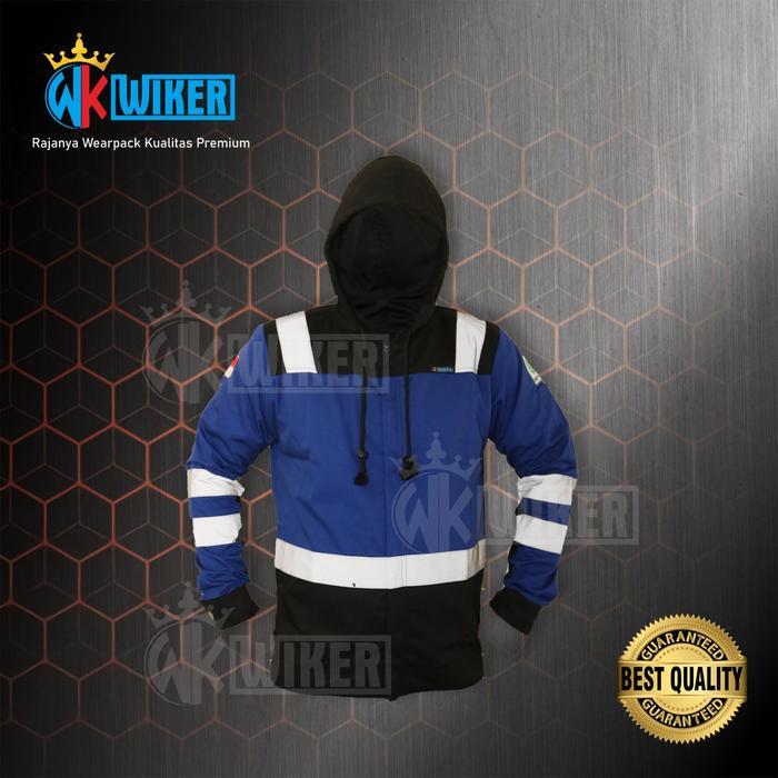 Wearpack dengan penutup kepala Hitam benhur/wiker/seragam kerja