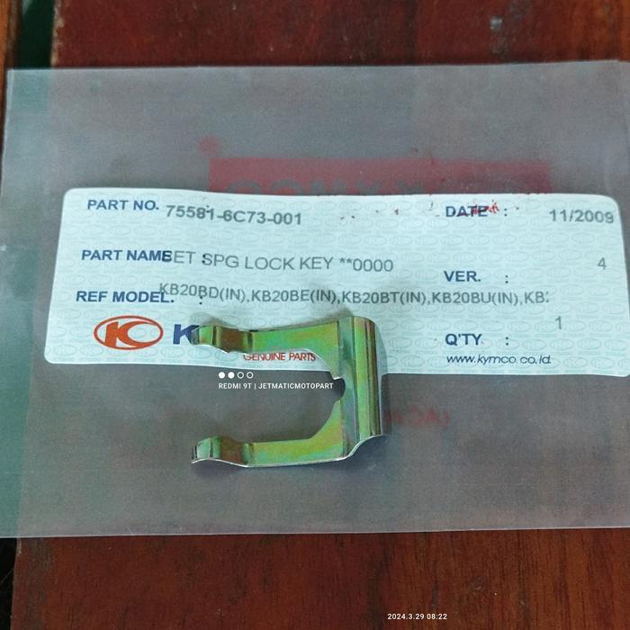 Klip kuncian jok bagasi kymco free ex,free MX, trend, Cevira, spike