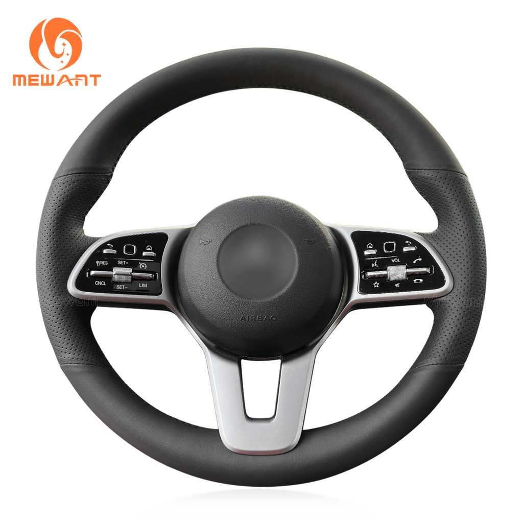 " Mewant Genuine Leather Car Steering Wheel Cover Accessories For Mercedes-Benz W177 W205 C205 A205
