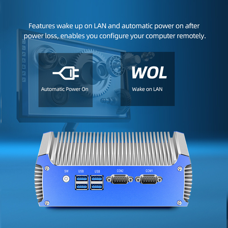 . Fanless Industrial Mini Pc Intel Core I3 4005U I5 4200U I7 4500U 2X -