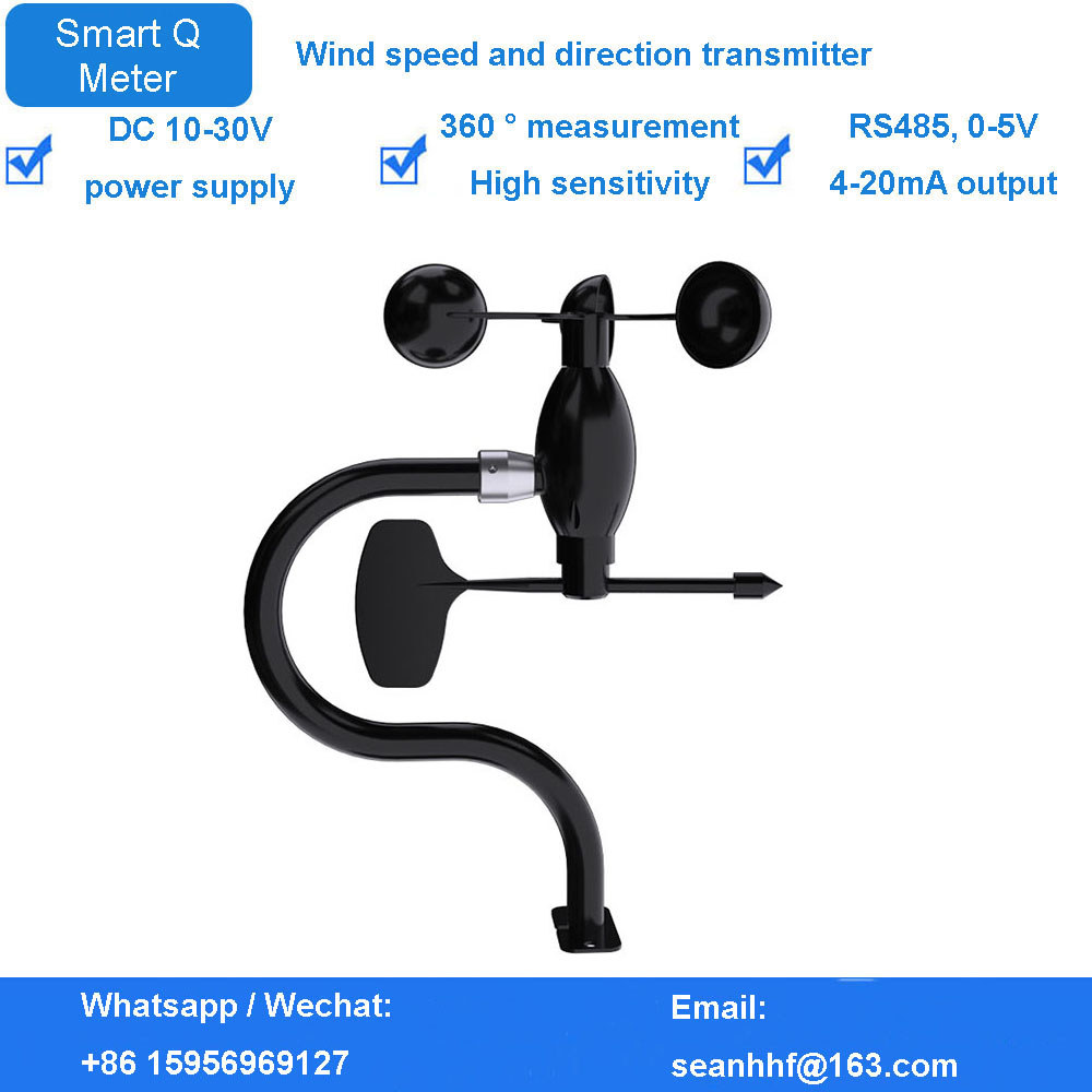WIND SPEED SENSOR TRANSMITTER THREE CUPS METEOROLOGICAL WIND DIRECTION WIND SPEED MEASURING