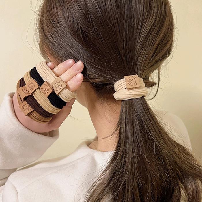 Kunciran Rambut Anak Perempuan Bear Tag Scrunchie Ponytail Mini Korean Style XXR KCR18