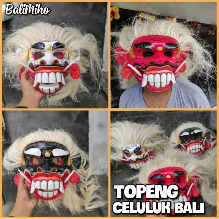 Best Seller Topeng Celuluk Kecil -Tapel Celuluk Anak Anak - Pajangan Topeng Leak Bali - Topeng Hantu