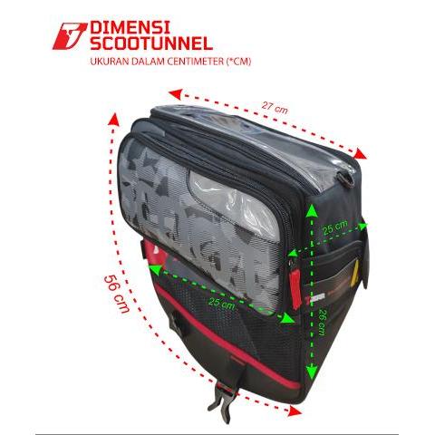 Scooter Tunnel Bag 7Gear Matic Tas Dek Nmax Pcx Forza Xmax Burgman