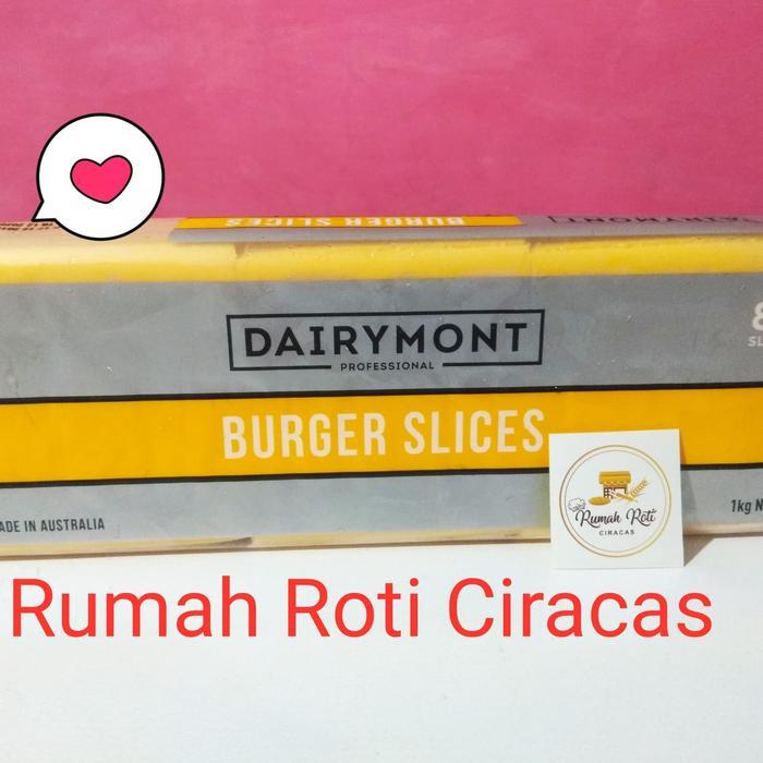 DISKON BURGER CHEESE SLICE 1/3 CHEDDAR DAIRYMONT BURGER SLICE KEJU TIPIS KG