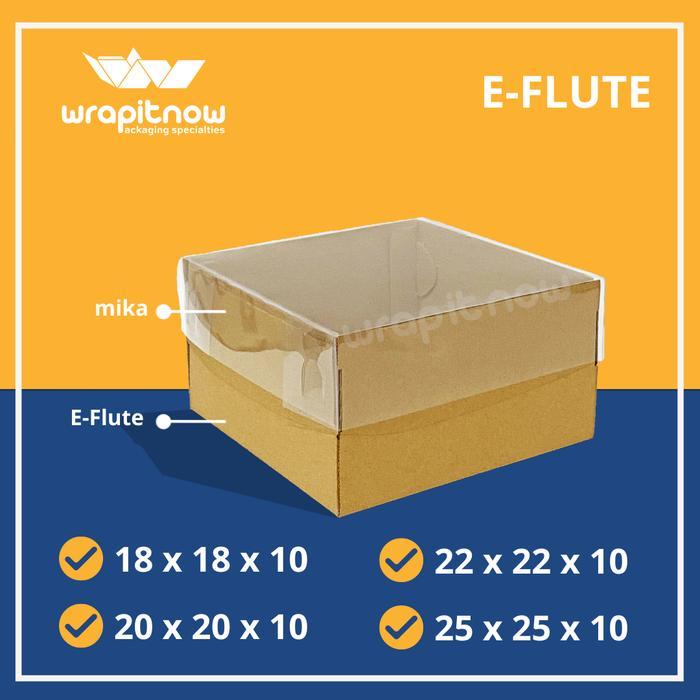 Younger_Shop (20 Pcs) Box Mika Eflute 18X18X10 Box 20X20X10 Box 22X22X10 Box 25X25X10