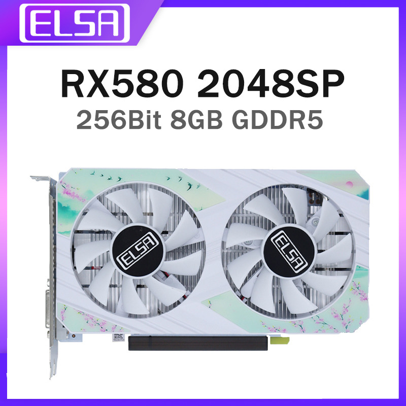 . Elsa Amd Rx 580 2048Sp 8Gb Gddr5 Graphics Card 256Bit Gpu Rx580 Gpu -