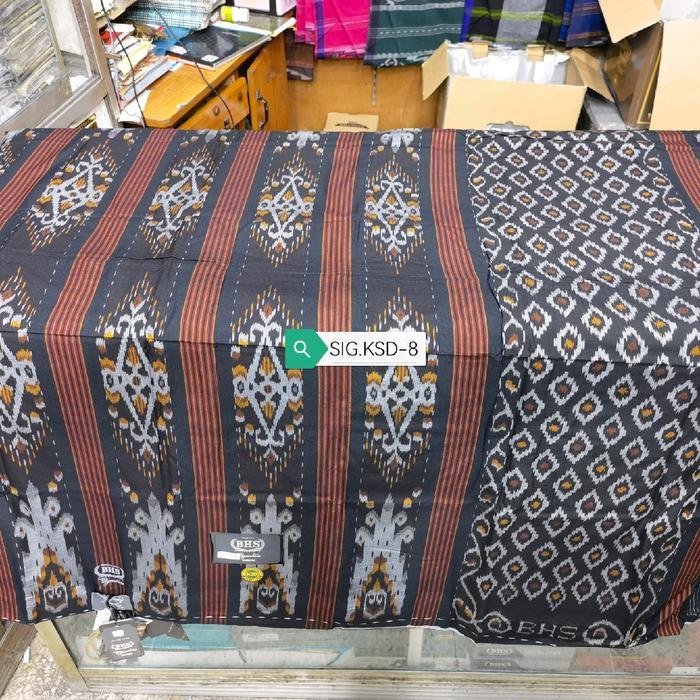 Bisa Cod - Sarung Bhs Signature Silver Ksd Kawung Sutra Mewah Elegant