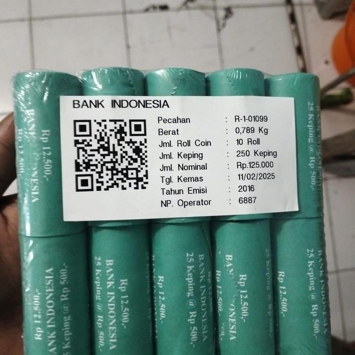 KOIN LIMA RATUS PERAK PUTIH 500 (8 ROLL)
