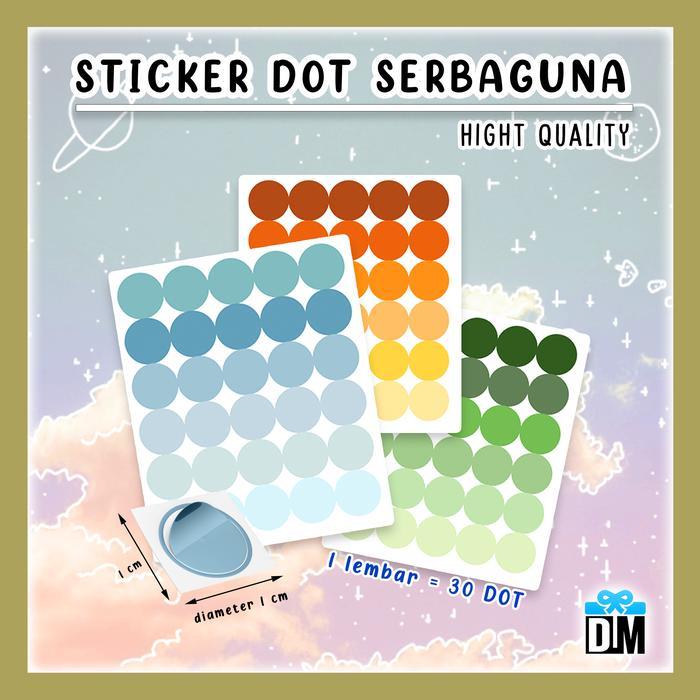 Sticker Dot Stiker Bulat Warna Pastel Color Dot Mainan Edukasi Aesthet