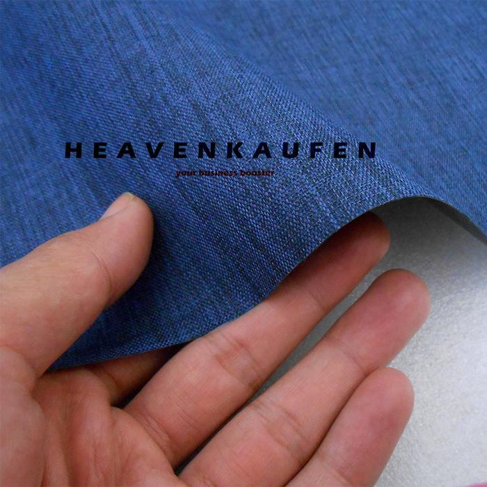 Kain Tas Polyester 300D Warna Biru Navy Motif Salur Toscano Coating PVC Harga Per Meter Untuk Bahan