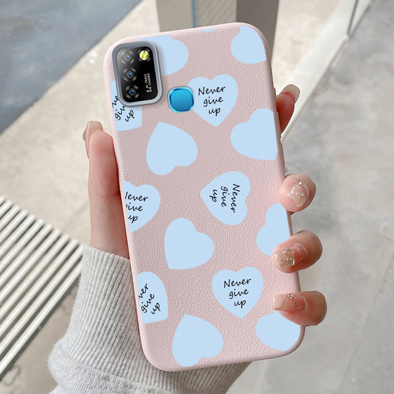 Casing Hp untuk Infinix Smart 5 Smart 6 Ram 3 Hot 10 Lite 4G Case Casing pola Cinta Kasing Kesing HP