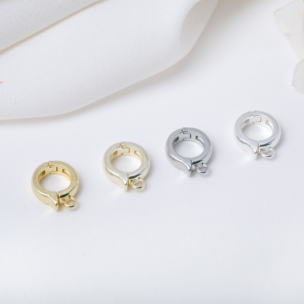 5Pcs Pendant Enhancer Shortener Bail Clasps Brass Gold Plated Charm Connector Clasps For Diy