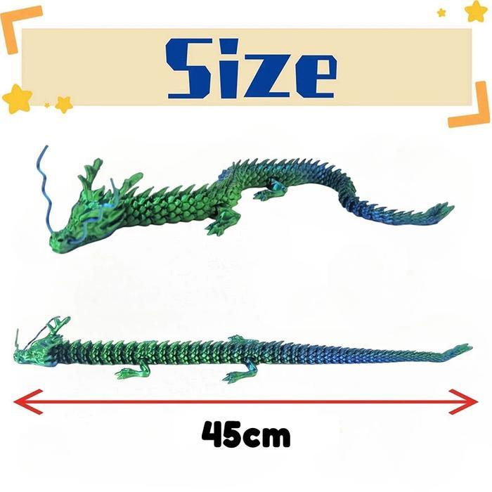 Vixplorn Ornamen Naga Batu Permata Kristal/Model Naga Cina/Ornamen Patung Cetak 3D/Mainan Action
