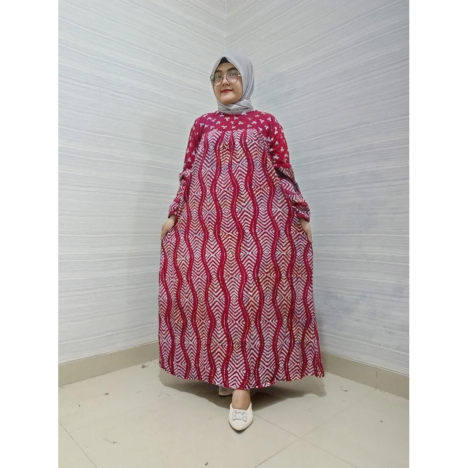 GAMIS DANIA LD 145 PB 135 BY KAINA BATIK Muslim Wanita Dewasa Dress Syari