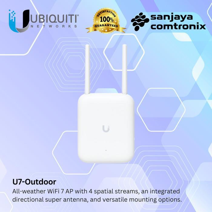 Ubiquiti U7-Outdoor Unifi U7 Outdoor Wifi 7 Ap Access Point Blue