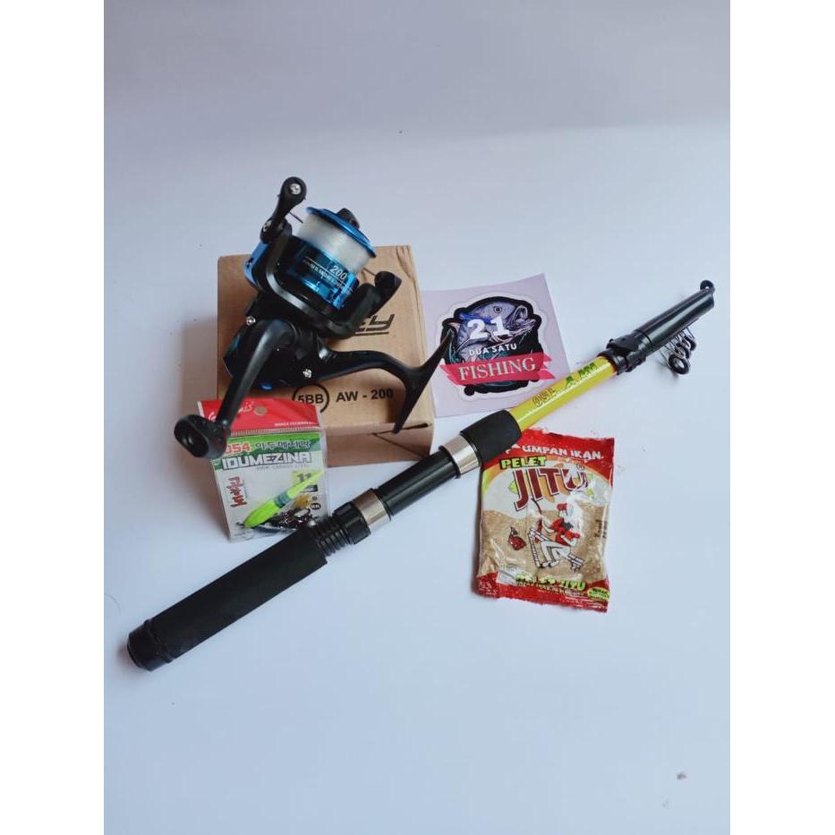 1 Set Alat Pancing Lengkap Import dan Murah Tinggal Pakai Mancing