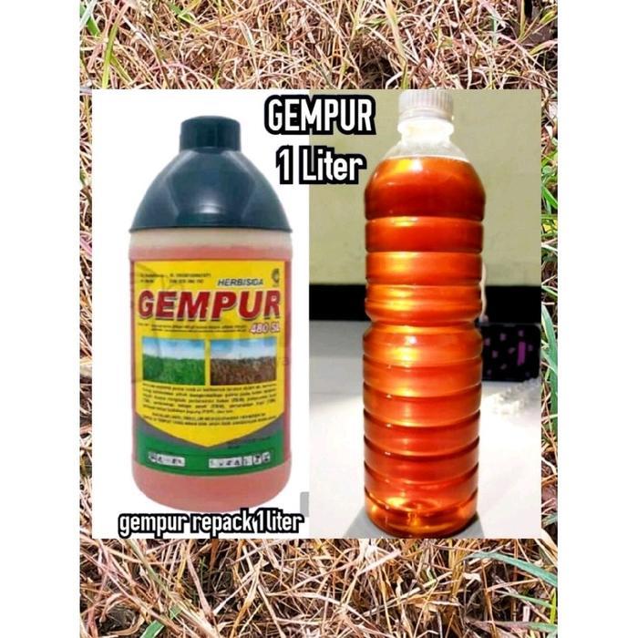 ` obat rumput jenis GEMPUR.kemasan 1liter . tirisan drum sangat ampuh untuk basmi rumput liar.dosis