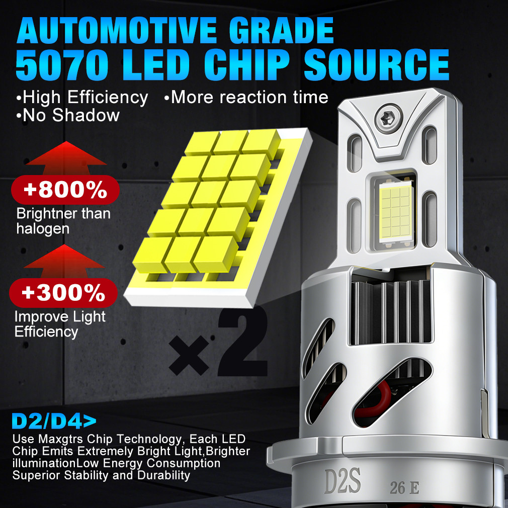 XSTORM D2S D4S LED Headlight Bulbs 5000w 80000LM D1S D3S Led Lights for Car Auto Headlight Canbus