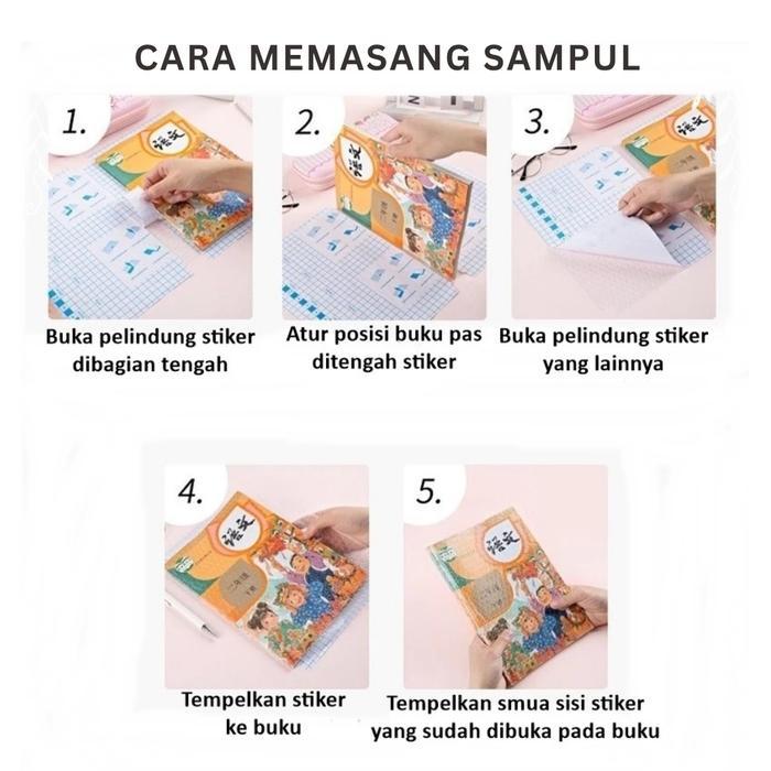 Kedaibutik (Cpp) Sticker Sampul Buku / Self-Adhesive Book Cover Waterproof