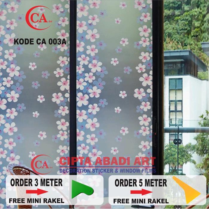 STIKER KACA , STICKER KACA MOTIF BUNGA ( WINDOW FILM )