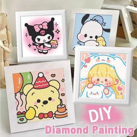 ` DIY 5D Diamond Painting Canvas Frame Living Room Wall Decor mainan dan hadiah edukasi untuk anak