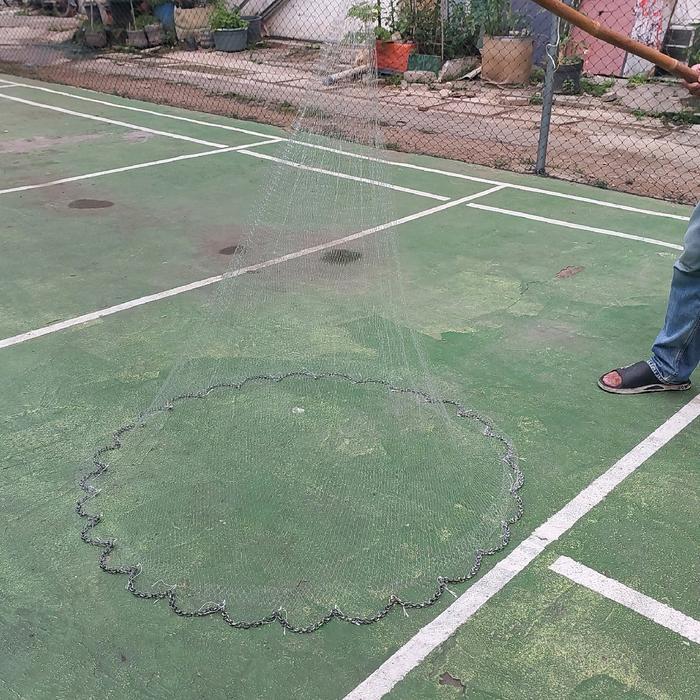 Jala Ikan Dan Jala Udang Kecrik 1,5 Meter Lubang Jari Kelingking Jala Ikan Jala Sungai Jala Lempar