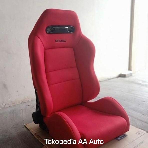 Jok SR3 Recaro Full Suede Merah Jok Recaro Suede (rep) Jok Mobil Game