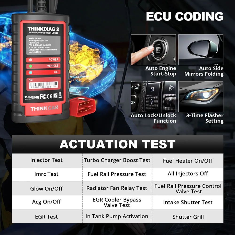 . Thinkcar Thinkdiag 2 Support Flashing Software Support Can Fd Protocol All System Thinkdiag2 -