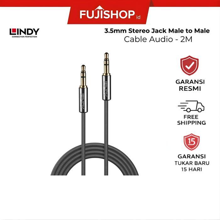 PROMO Lindy Audio Stereo Cable 3.5mm Male to Male 2M Cromo Lindy 35322