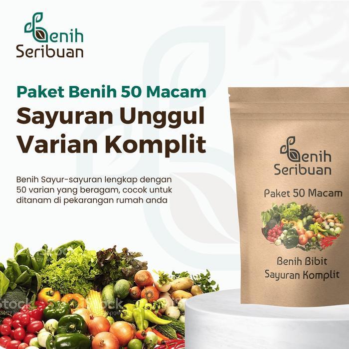 Benih Seribuan - Paket Komplit 50 Macam Benih Sayur Sayuran Unggul