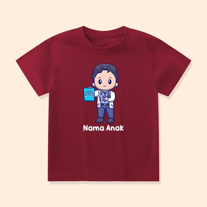 Baju Kaos Anak Gambar Dokter Custom Nama Laki-laki Perempuan ANK-05 A