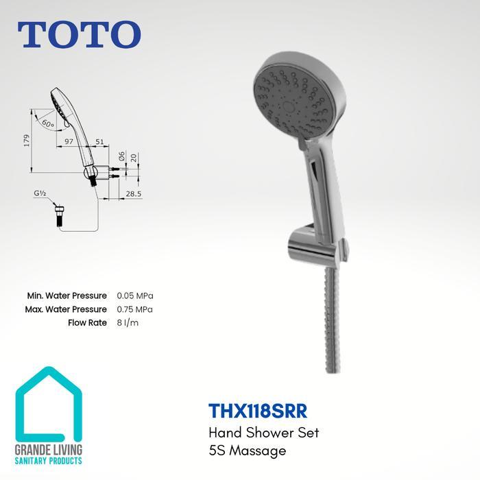 Toto Hand Shower Set 5S Massage Thx118Srr Thx 118 Srr