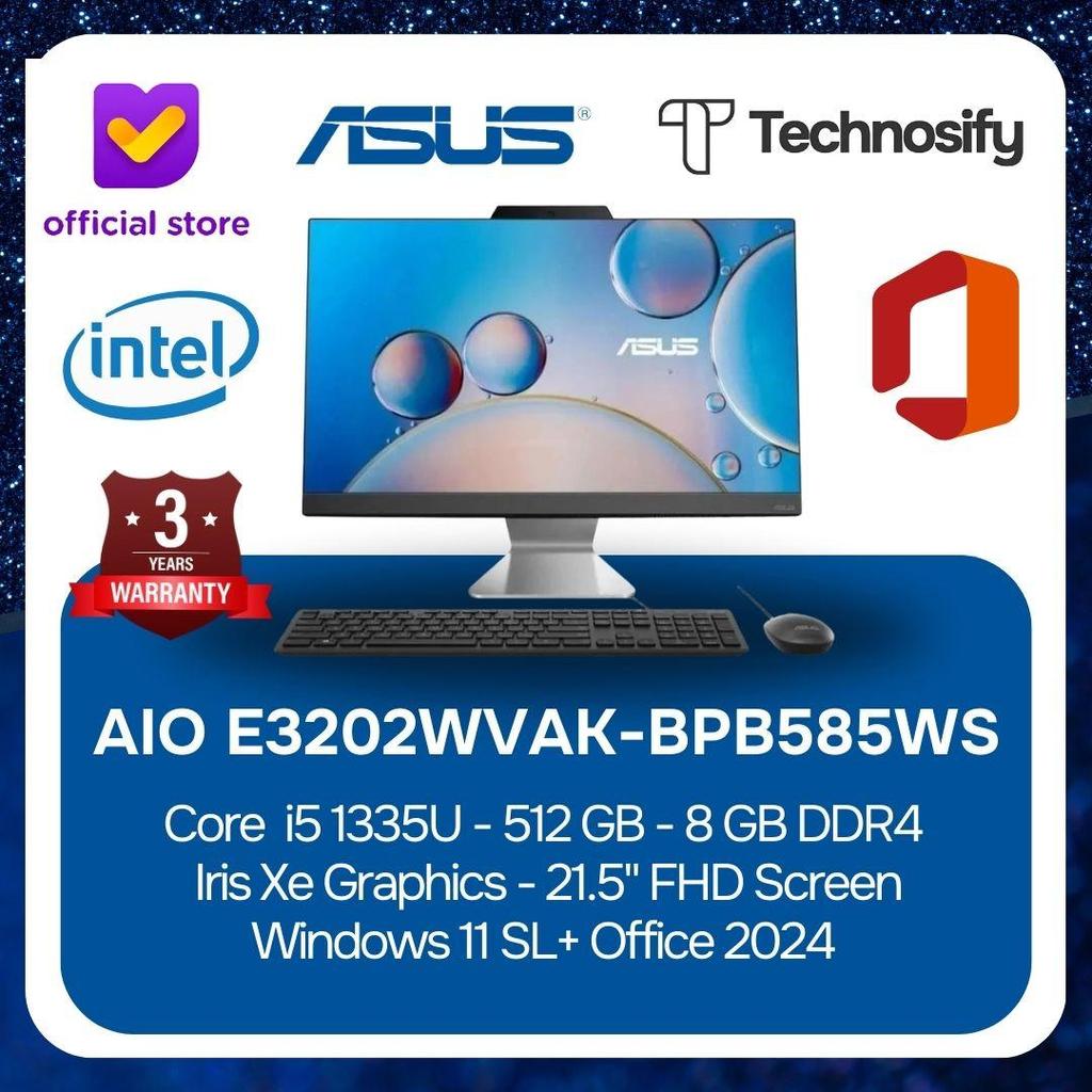 ASUS E3202WVAK-BPB585WS M00C30 AIO PC i5 1335U 512GB 8GB Intel Graphics Windows 11 Home + Office 202