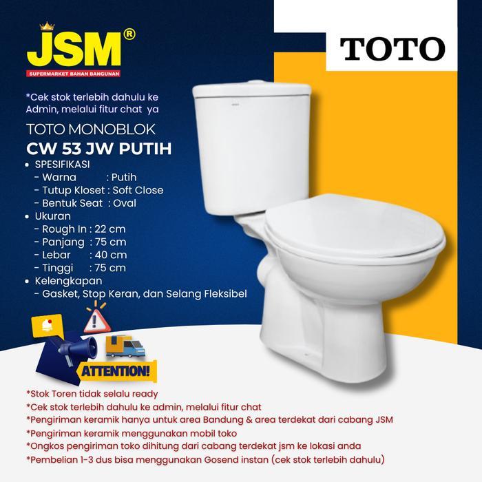 TOTO KLOSET CLOSET DUDUK CW53JW PUTIH